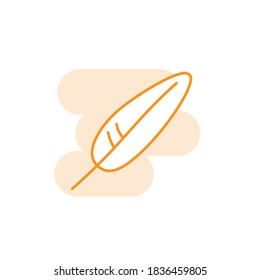 Vector illustration, feather icon design template