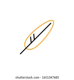 Icono de la pluma, ilustración del vector. Plantilla de diseño de línea