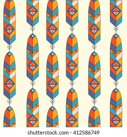 Vector illustration. Feather pattern