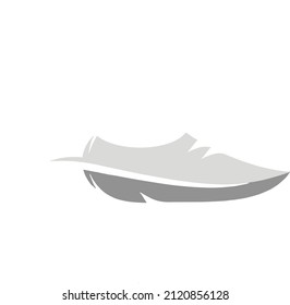 Vector Illustration of Feather and shoes logo concept