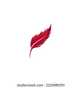 vector illustration of feathers for icons, symbols or logos. flat feather logo