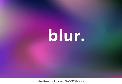 Vector illustration features a smooth gradient background with rich purple, pink, blue, and green hues, creating a dreamy, abstract effect. Minimalist, modern digital art style.