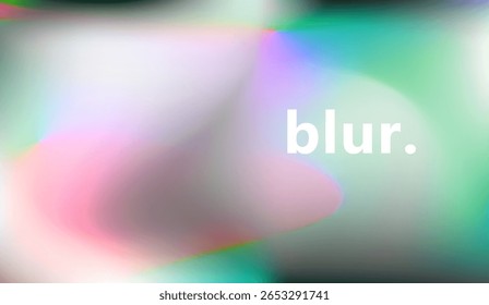 Vector illustration features a smooth gradient background with vibrant green, pink, purple, and blue hues, creating a dreamy, abstract effect. Minimalist aura digital art style.
