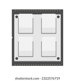 ilustración vectorial con un teclado de botón 2x2, mostrando cuatro botones dispuestos en una rejilla 2x2