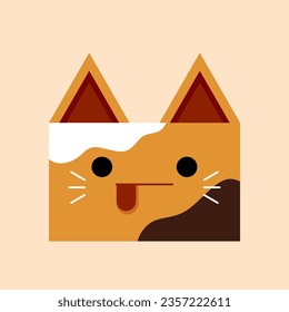 Ilustración vectorial con un adorable amigo peludo, perfecta para los amantes de los animales que buscan una imagen de perfil reconfortante.