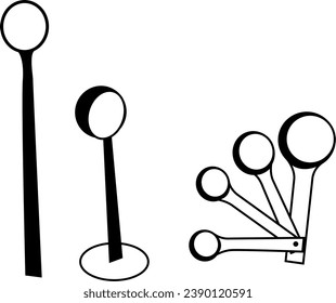 A vector illustration featuring a dedicated coffee spoon, perfect for measuring and stirring your favorite coffee blends.