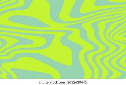 Vector illustration featuring fluid, wavy shapes in green intertwined to create an abstract, dynamic pattern. The design has a bold and modern aesthetic with a sense of movement.
