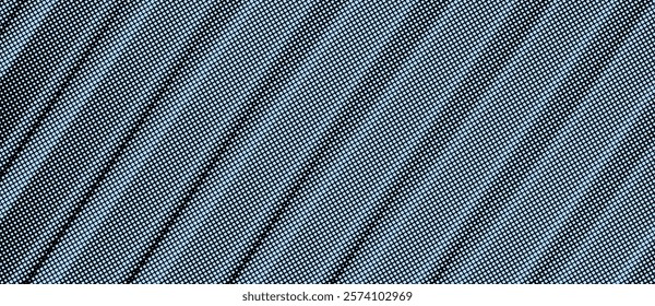 Vector illustration featuring a striking diagonal halftone dotted pattern in blue and black contrast, perfect for enhancing flyers, brochures, banners, and backdrops.