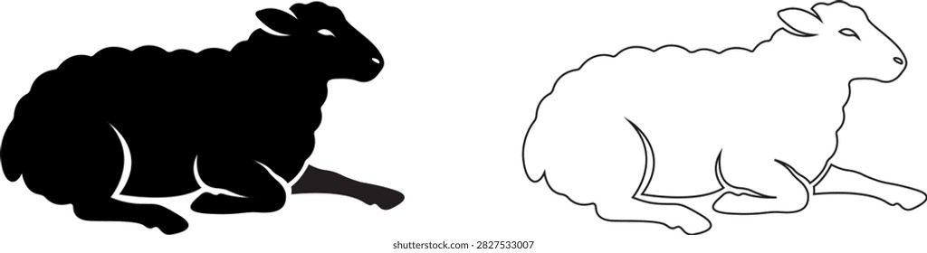 Vector illustration featuring two