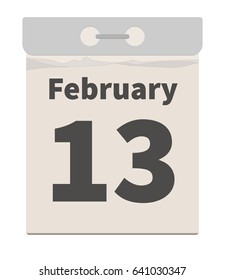 Vector illustration, February 13