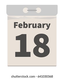 Vector illustration, February 18