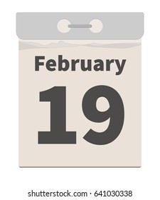 Vector illustration, February 19