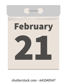 Vector illustration, February 21