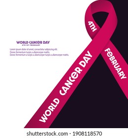 Vector Illustration of February 4, World Cancer Day.