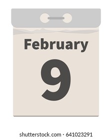Vector illustration, February 9