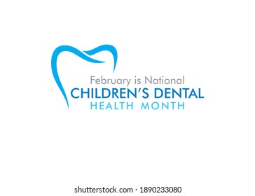 ilustración vectorial de februray es el mes nacional de salud dental infantil