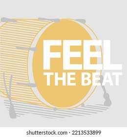 vector illustration feel the beat