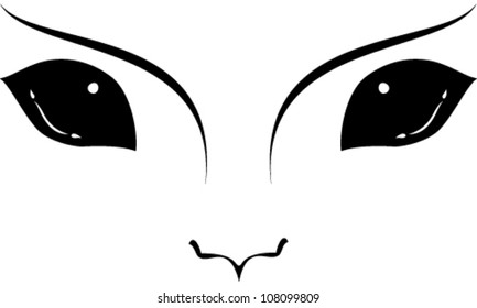 Vector illustration of feline eyes