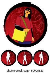 vector illustration of a female