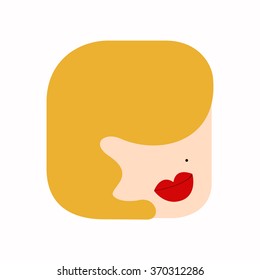 Vector illustration of female avatar