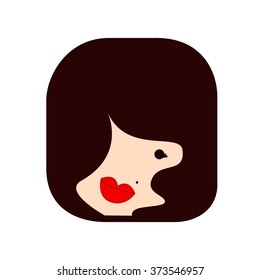 Vector illustration of female avatar