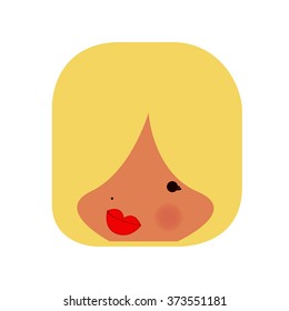 Vector illustration of female avatar