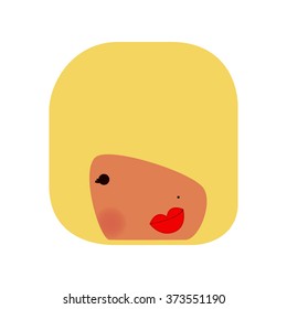 Vector illustration of female avatar
