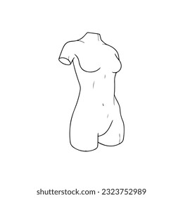 ilustración vectorial del cuerpo femenino