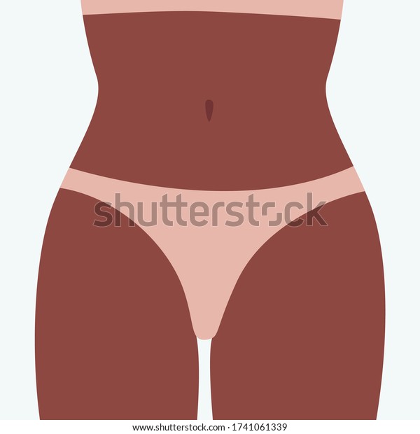 Vector Illustration Female Body Waist Hips Stock Vector Royalty Free Shutterstock