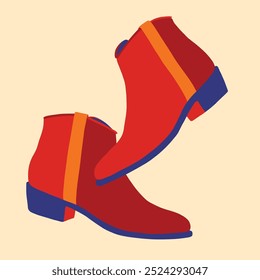 Vector illustration of female boots