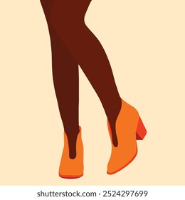 Vector illustration of female boots