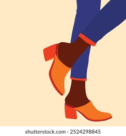 Ilustração vetorial de botas femininas