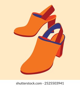 Vector illustration of female boots