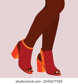 Vector illustration of female boots