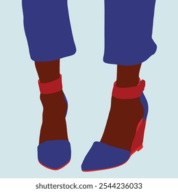 Vector illustration of female boots