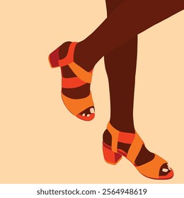 Vector illustration of female boots