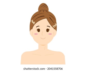 Vector illustration of female face.