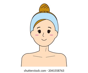 Ilustración vectorial de la cara femenina.