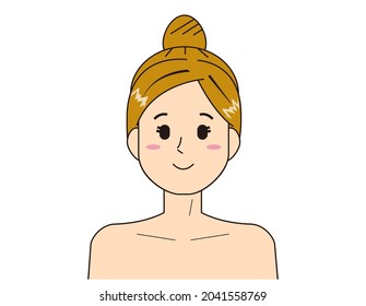 Vector illustration of female face.