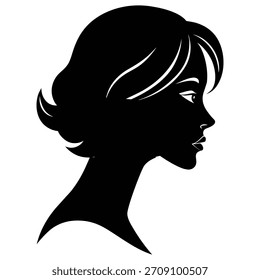 Ilustración vectorial de una cara femenina