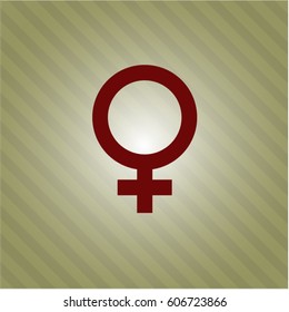 Vektorgrafik des Frauensymbols in Maronfarbe