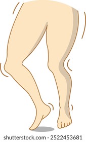 Vector Illustration of a female legs