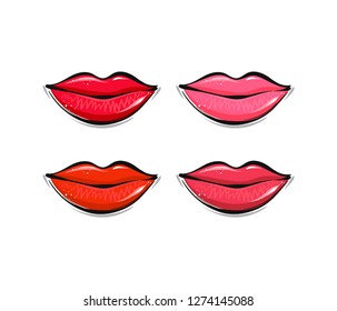 Vector illustration of female lips