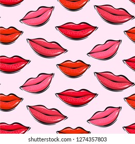 Vector illustration of female lips