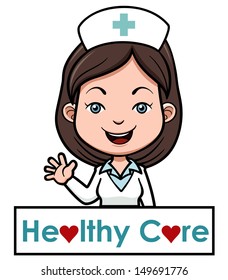 Vector illustration of Female Nurse