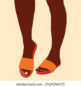 Vector illustration of female sandals