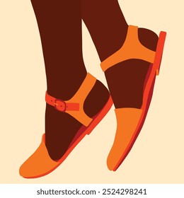 Vector illustration of female sandals