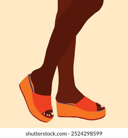 Vector illustration of female sandals