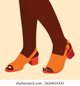 Vector illustration of female sandals