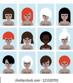 vector  illustration. female set